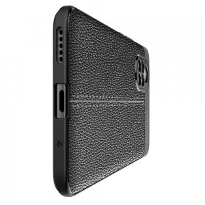 Leather Litchi силиконовый чехол накладка для Huawei Nova 8 - Черный