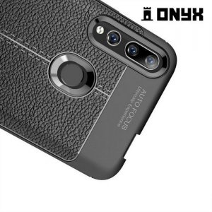 Leather Litchi силиконовый чехол накладка для Huawei P Smart Z - Черный