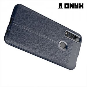 Leather Litchi силиконовый чехол накладка для Huawei P Smart Z - Синий