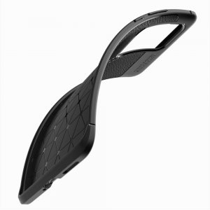 Leather Litchi силиконовый чехол накладка для Huawei P40 Pro - Черный