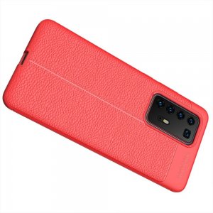 Leather Litchi силиконовый чехол накладка для Huawei P40 Pro - Красный