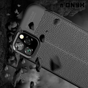 Leather Litchi силиконовый чехол накладка для iPhone 11 Pro - Коралловый