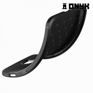 Leather Litchi силиконовый чехол накладка для OnePlus 6T - Черный