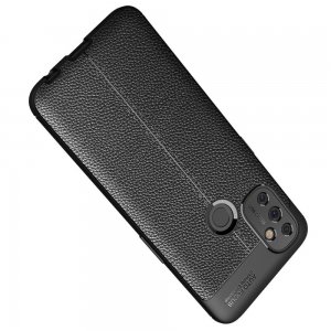 Leather Litchi силиконовый чехол накладка для OnePlus NORD N100 - Черный