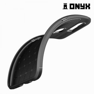 Leather Litchi силиконовый чехол накладка для OPPO A7 / AX7 - Черный