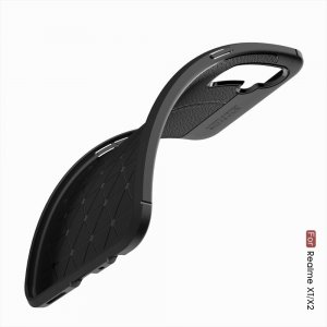 Leather Litchi силиконовый чехол накладка для OPPO Realme XT - Черный