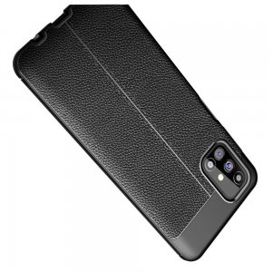 Leather Litchi силиконовый чехол накладка для Samsung Galaxy M31s - Черный