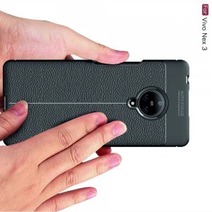Leather Litchi силиконовый чехол накладка для Vivo NEX 3 - Черный