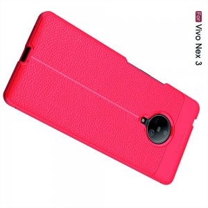 Leather Litchi силиконовый чехол накладка для Vivo NEX 3 - Красный