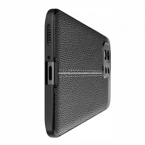 Leather Litchi силиконовый чехол накладка для Xiaomi Mi 11 - Черный