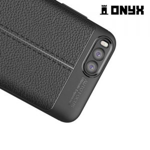 Leather Litchi силиконовый чехол накладка для Xiaomi Mi 6 - Черный
