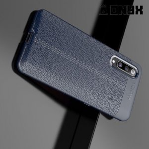 Leather Litchi силиконовый чехол накладка для Xiaomi Mi 9 / Mi 9 Explore - Синий