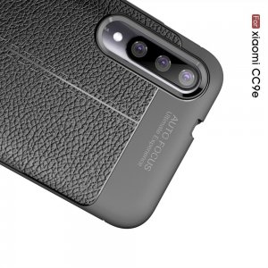 Leather Litchi силиконовый чехол накладка для Xiaomi Mi A3 - Черный