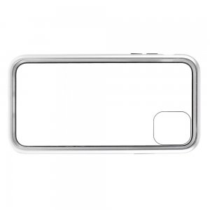 Магнитный Стеклянный Чехол с Металлическим Бампером для iPhone 11 Белый
