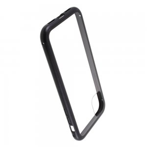 Магнитный Стеклянный Чехол с Металлическим Бампером для iPhone 11 Pro Черный