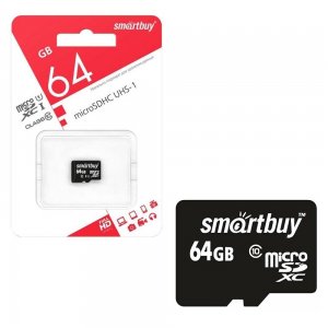 Карта памяти microSDXC SmartBuy 64 Gb Class 10