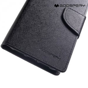 Mercury Goospery Горизонтальный чехол книжка для iPhone XR - Черный