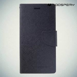 Mercury Goospery Горизонтальный чехол книжка для iPhone XR - Черный