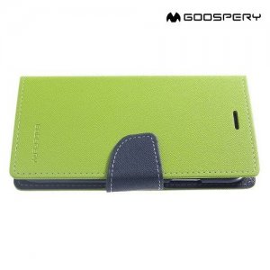Mercury Goospery Горизонтальный чехол книжка для iPhone XR - Зеленый