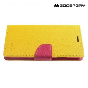 Mercury Goospery Горизонтальный чехол книжка для iPhone Xs Max - Желтый