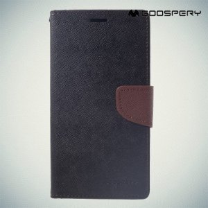 Mercury Goospery Горизонтальный чехол книжка для iPhone Xs Max - Черный
