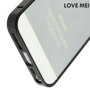 Металлический алюминиевый бампер для iPhone SE - Черный
