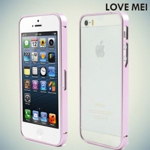 Металлический алюминиевый бампер для iPhone SE - Розовый
