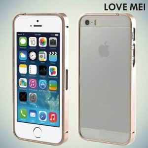 Металлический алюминиевый бампер для iPhone SE - Золотой