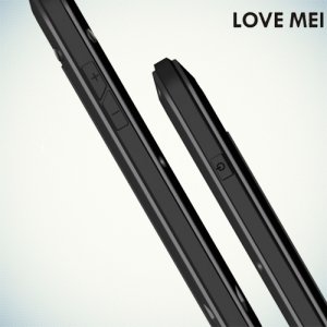 Металлический противоударный чехол LOVE MEI со стеклом для iPhone 7 Plus