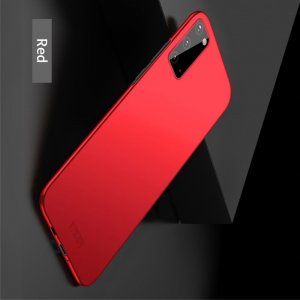 Mofi Slim Armor Матовый жесткий пластиковый чехол для Samsung Galaxy S20 - Красный