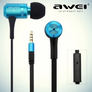 Наушники гарнитура с микрофоном Awei ES100i – Синий