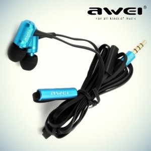 Наушники гарнитура с микрофоном Awei ES100i – Синий