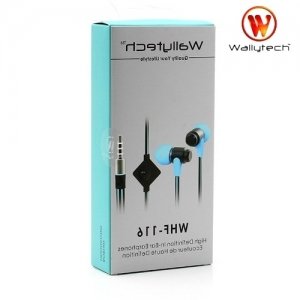 Наушники гарнитура с микрофоном Wallytech WHF-116 Черно синие