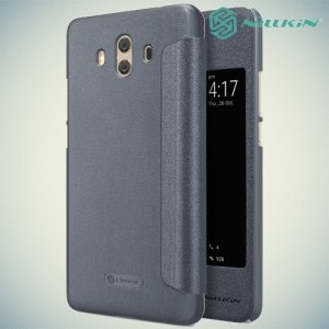 Nillkin чехол книжка с окном для Huawei Mate 10 - Sparkle Case Серый