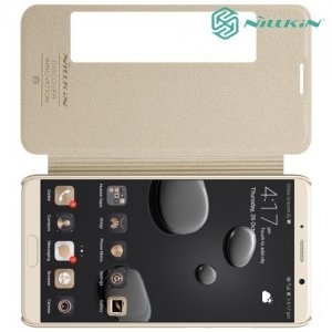 Nillkin чехол книжка с окном для Huawei Mate 10 - Sparkle Case Золотой