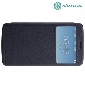 Nillkin чехол книжка с окном для LG Stylus 3 M400DY - Sparkle Case Серый