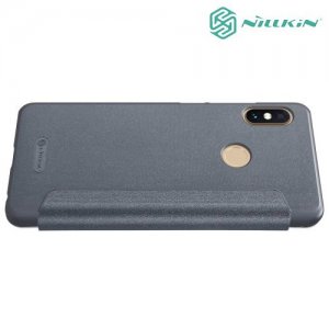 Nillkin чехол книжка с окном для Xiaomi Redmi Note 5 / 5 Pro - Sparkle Case Серый