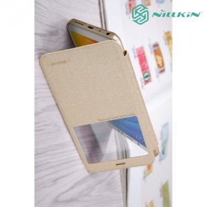 Nillkin чехол книжка с окном для Xiaomi Redmi Note 5 / 5 Pro - Sparkle Case Золотой