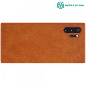NILLKIN Qin чехол флип кейс для Samsung Galaxy Note 10+ - Коричневый
