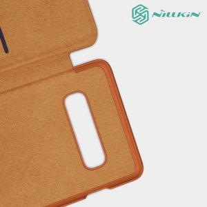 NILLKIN Qin чехол флип кейс для Samsung Galaxy S10 - Коричневый