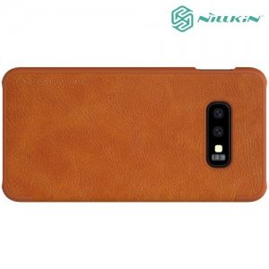 NILLKIN Qin чехол флип кейс для Samsung Galaxy S10e - Коричневый