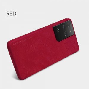 NILLKIN Qin чехол флип кейс для Samsung Galaxy S21 Ultra - Красный