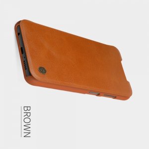 NILLKIN Qin чехол флип кейс для Xiaomi Poco X3 NFC - Коричневый