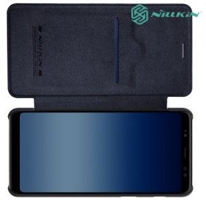 Nillkin Qin Series чехол книжка для Samsung Galaxy A8 2018 - Черный