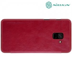 Nillkin Qin Series чехол книжка для Samsung Galaxy A8 2018 - Красный