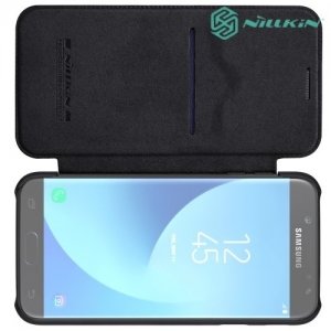 Nillkin Qin Series чехол книжка для Samsung Galaxy J7 2017 SM-J730F - Черный