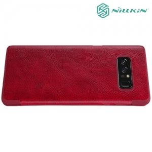 Nillkin Qin Series кожаный чехол книжка для Samsung Galaxy Note 8 - Красный 