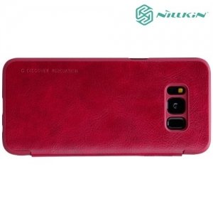 Nillkin Qin Series кожаный чехол книжка для Samsung Galaxy S8 Plus - Красный 