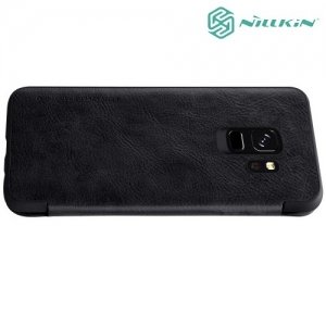 Nillkin Qin Series кожаный чехол книжка для Samsung Galaxy S9 - Черный 
