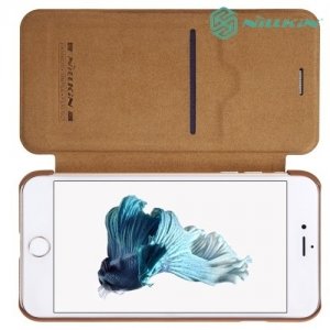 Nillkin Qin Series чехол книжка для iPhone 8 Plus / 7 Plus - Коричневый